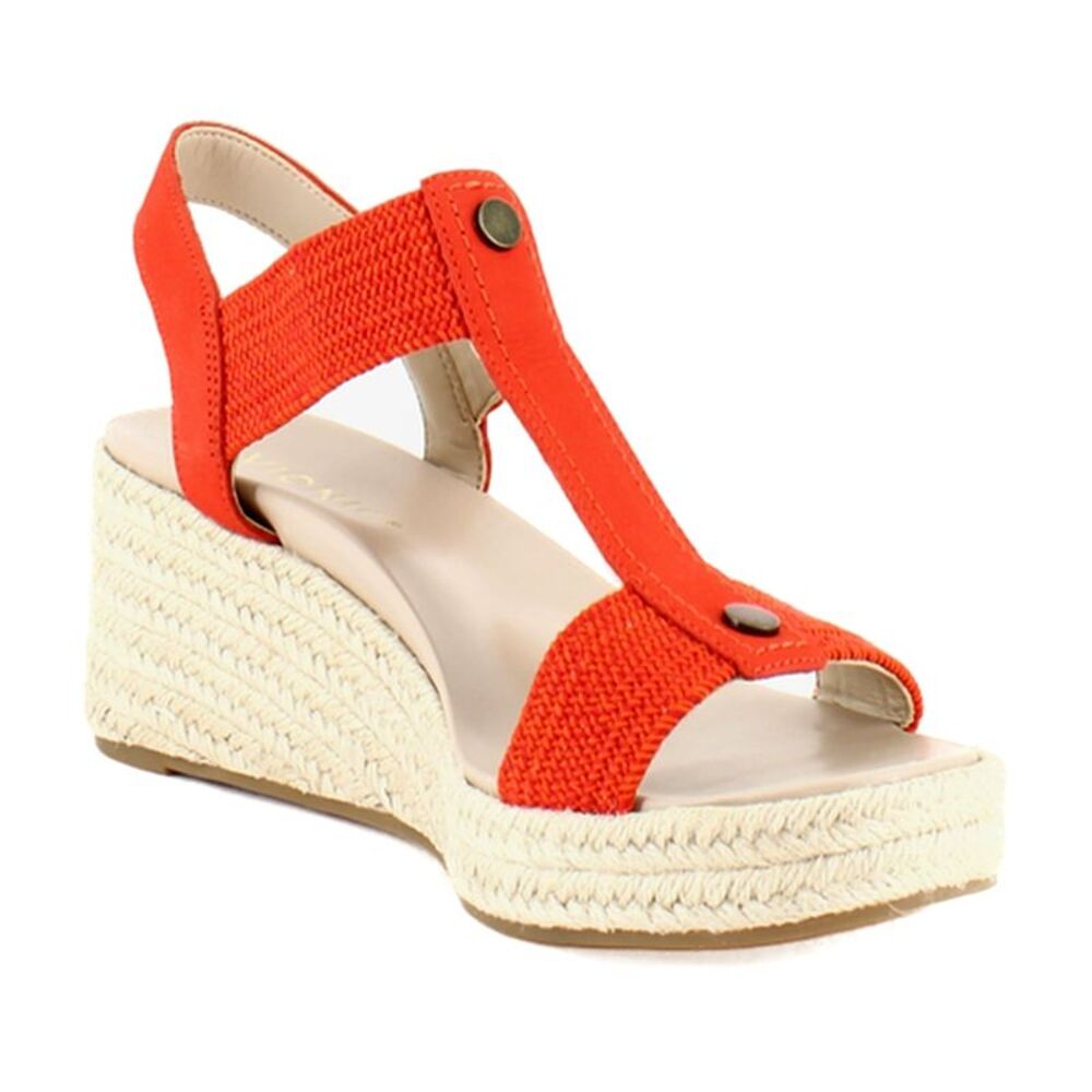 Vionic Calera Cherry Tomato Nubuck/Fabric (Wide)